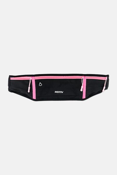 Motiv Running Waist Pack 12 H x 21 L x 2 W cm, Black