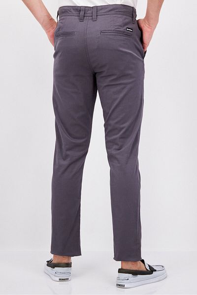 Threadbare بنطال تشينو سادة بقصّة Slim Fit للرجال، رمادي
