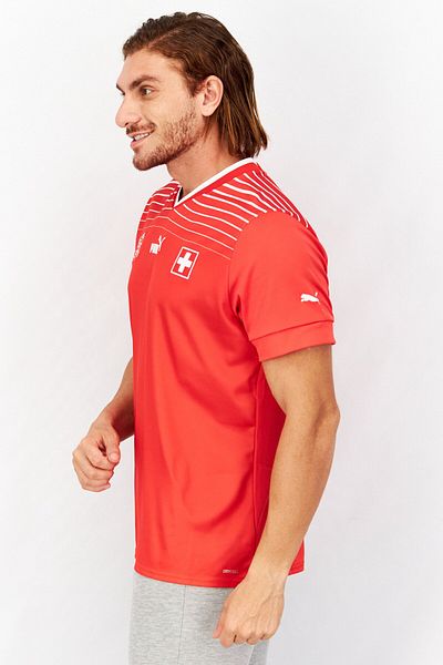 Puma Men Sportswear Fit Short Sleeve Football T-shirts, Red