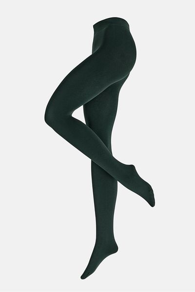 Tchibo Women Solid Pull On Tights, Dark Green