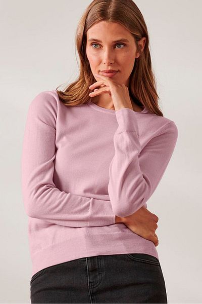 Tchibo Women Knitted Long Sleeves Sweatshirt, Purple