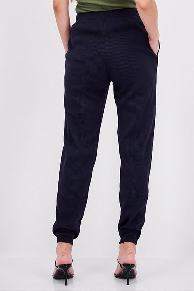 Sage Collective Women Regular Fit Textured Sweatpants, Navy