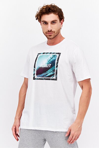 Hurley Men Sportswear Fit Short Sleeve Training T-Shirt, White