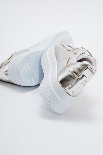 Ccway Kaydırmaz Kadın Spor Ayakkabı GÜMÜŞ BEYAZ