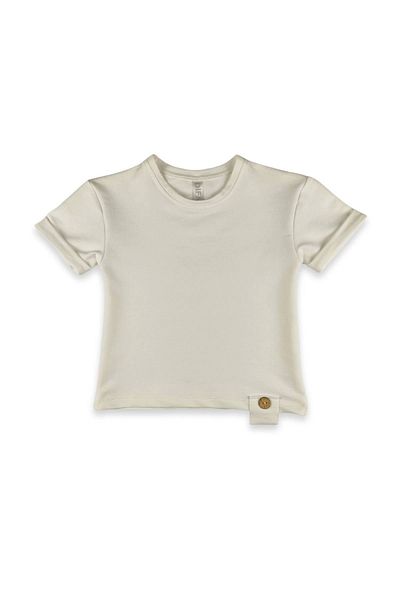 Difa Button Detailed Summer Girl Boy Unisex Top and Bottom Set