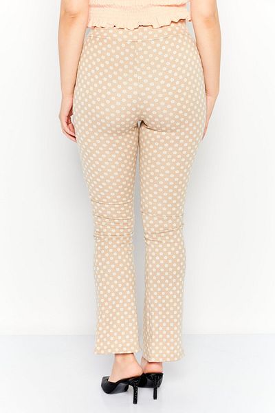 Riley & Rae Women Regular Fit Allover Printed Wide Leg Pants, Cream