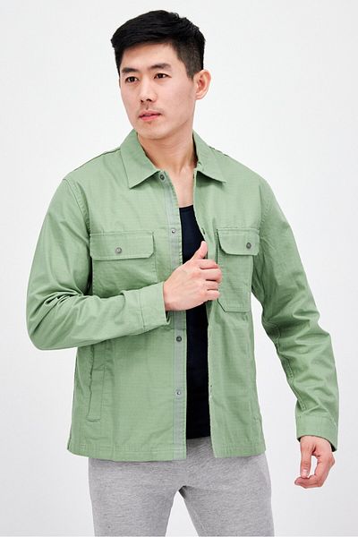 Puma Men Sportswear Fit Outdoor Long Sleeve Jacket, Green
