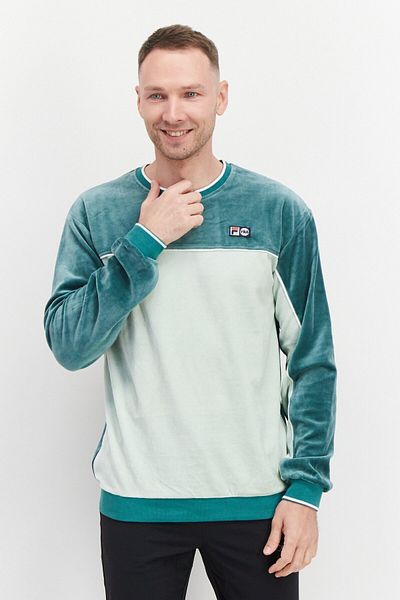 Fila Men Sportswear Fit Crew Neck Brand Logo Sweatshirts, Green