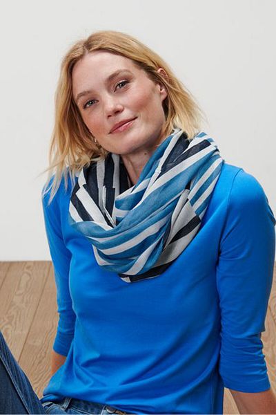 Tchibo Women Loop Scarf 160 x 100 cm, Blue Combo