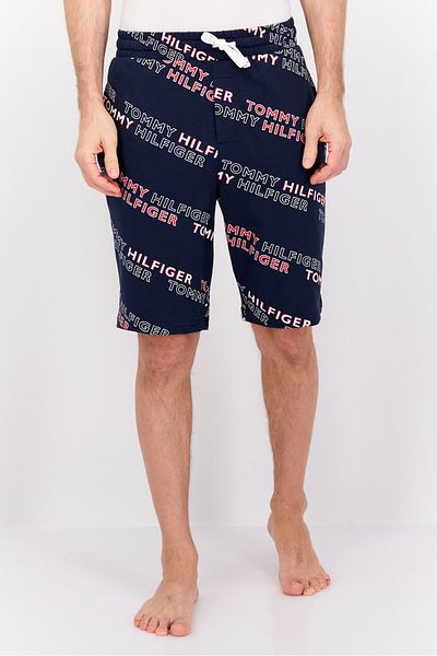 Tommy Hilfiger Men Brand Logo Drawstring Pajama Bottom, Navy Blue