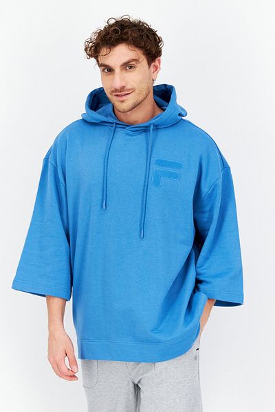 Fila Men Sportswear Fit Hood With Drawstring Outdoor Hoodies, Blue