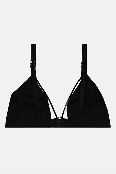 Etam Women Plain Non Padded Triangle Bra, Black