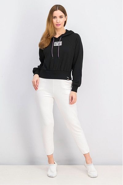 Puma Women Printed Regular Fit Hoodie Sweater, Black