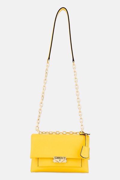 Michael kors yellow shoulder bag best sale