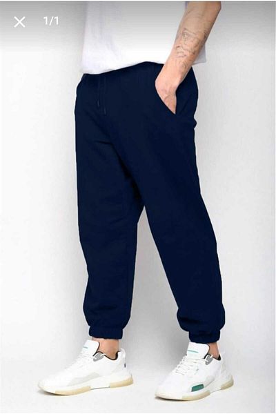 UYN SPORT Black Unisex Oversize Jogger Sweatpants - Comfortable Wear, Elastic Bottom-Leg