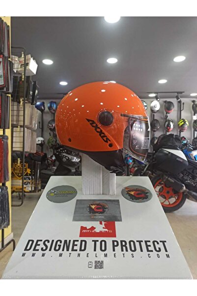 AXXIS Square Yarım Kask (Turuncu)