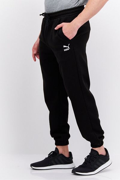 Puma Men Relaxed Fit Embroidered Logo Training Sweatpants, Black