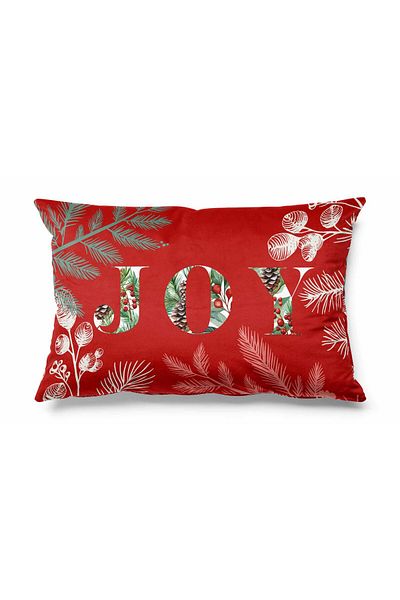 Pilloveland Pine Christmas Patterned Suede Throw Pillow Cover - Double Sided Printed - New Year and Christmas