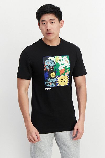Puma Men Sportswear Fit Short Sleeve Outdoor T-Shirt, Black