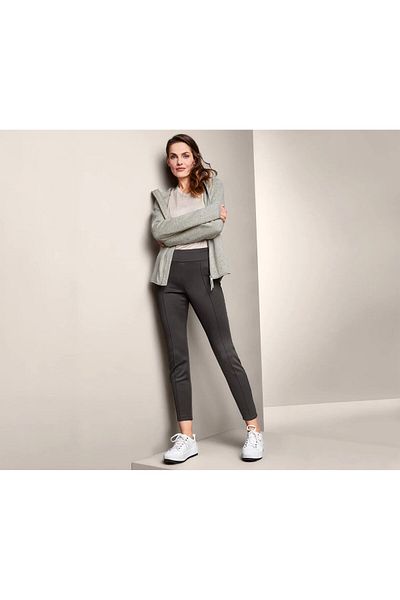 Tchibo Women Plain Pull On Pants, Dark Grey