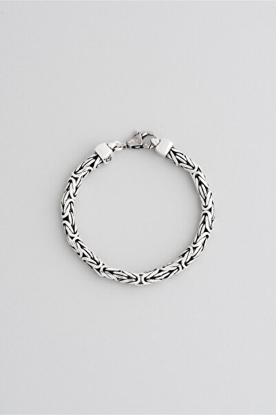 So CHIC... Modern Tasarım Oksitli Gümüş Erkek Bileklik