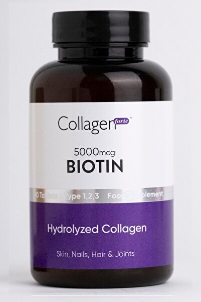 Collagen Forte Platinum Saç Vitamini, Cilt & Tırnak, Biotin 5000mcg & Kolajen...