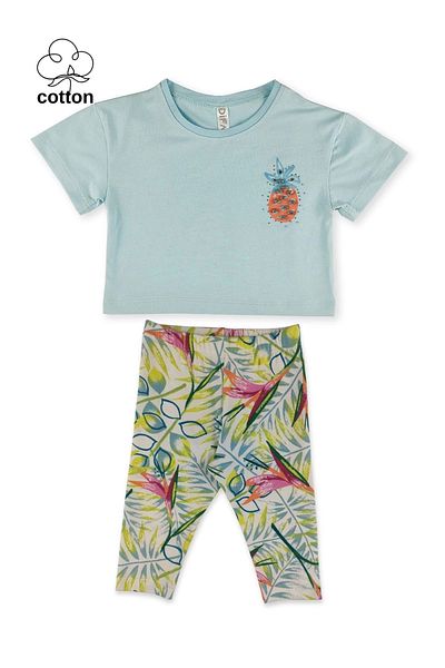 difa kids Set de top și de jos pentru fetiță, imprimat cu ananas