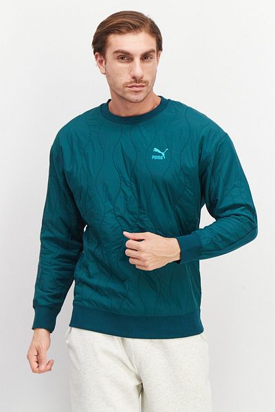 Puma Men Sportswear Fit Brand Logo Sweatshirt, Green