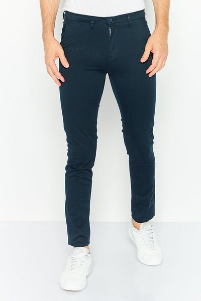 Sorbino Men Regular Fit Solid Chino Pants, Navy