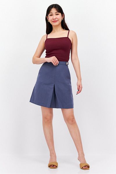 Tommy Hilfiger Women Textured Mini Skirt, Slate Blue
