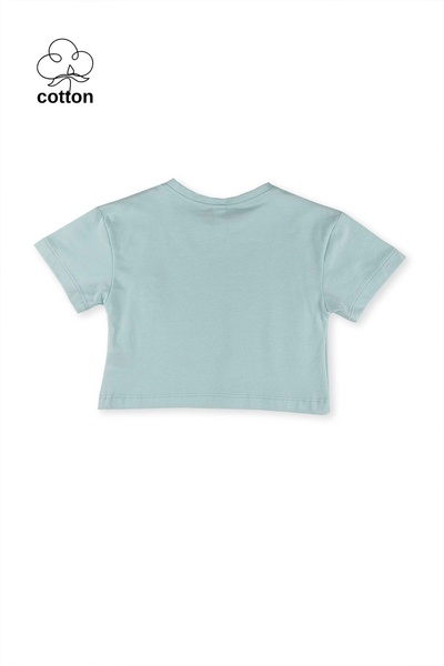 difa kids Pineapple Printed Stoned Crop Summer Girl's Top and Bottom Set