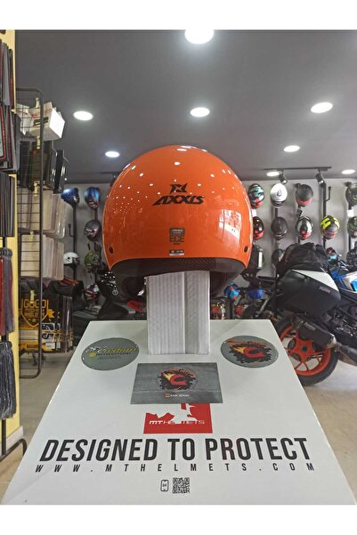 AXXIS Square Yarım Kask (Turuncu)