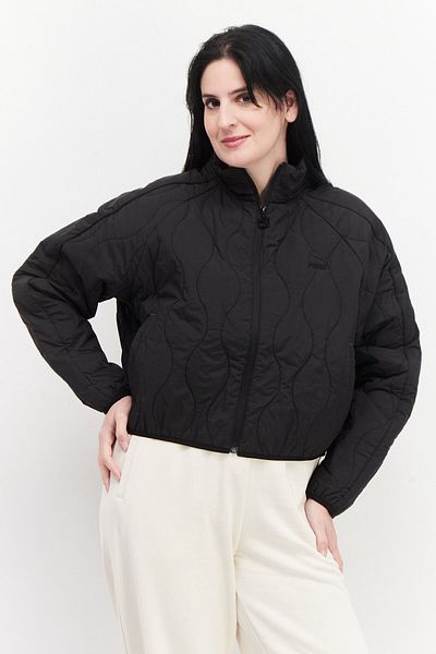 Puma Women Sportswear Fit Embroidered Logo Track Jacket, Black