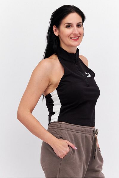 Puma Women Slim Fit Sleeveless Training Top, Black