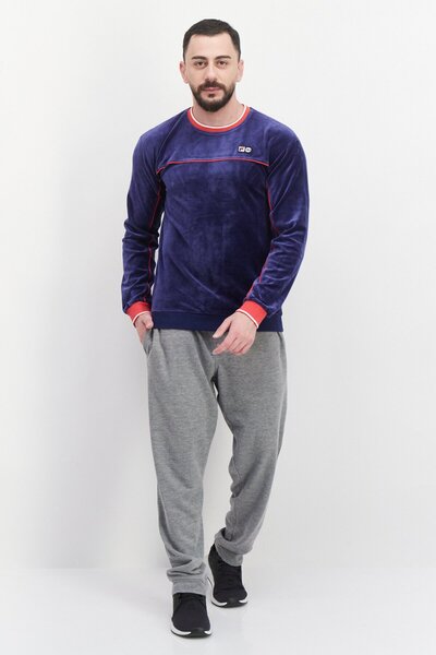 Fila Men Sportswear Fit Long Sleeve Training Sweatshirt, Medieval Blue