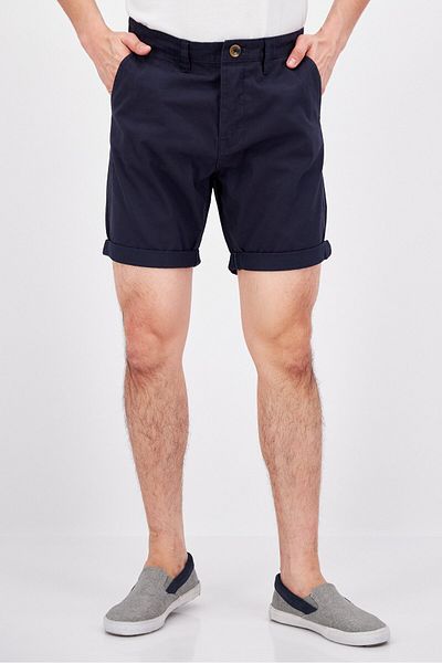 Threadbare Men Solid Chino Short, Navy