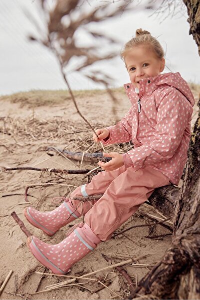 Tchibo Toddlers Girl Slip On Allover Printed Boots, Pink