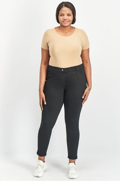 Tchibo Women High Waisted Plain Skinny Pants, Black