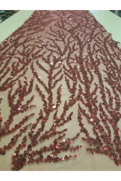 Safir Kumaş Aplik Olarak 40 45 cm Genişliğinde  İşlemeli Danteller