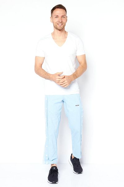 adidas Men Sportswear Fit Outdoor Sweatpants, Blue