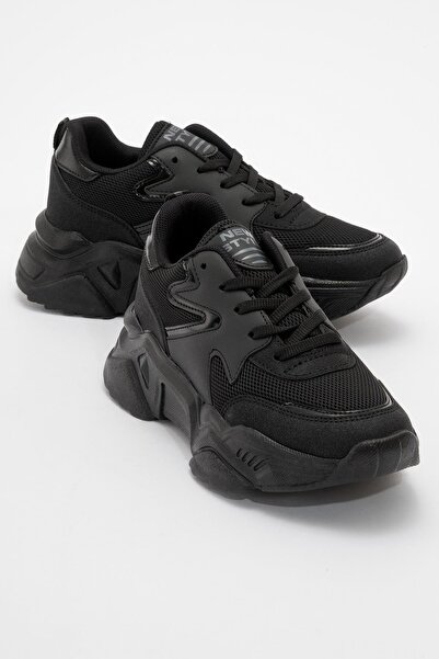 Ccway Ženske sportske cipele na vezanje CRNE CRNE