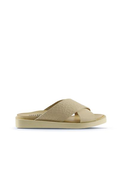 Bueno Shoes Papuci plati dama din piele galbena 01ws2817