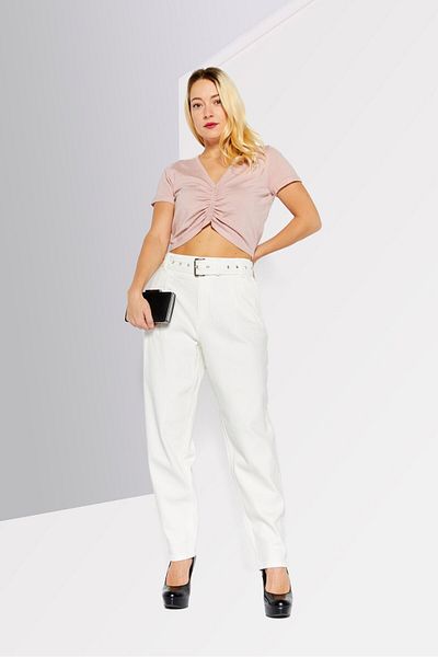 Michael Kors Women Regular Fit Solid Jean, White