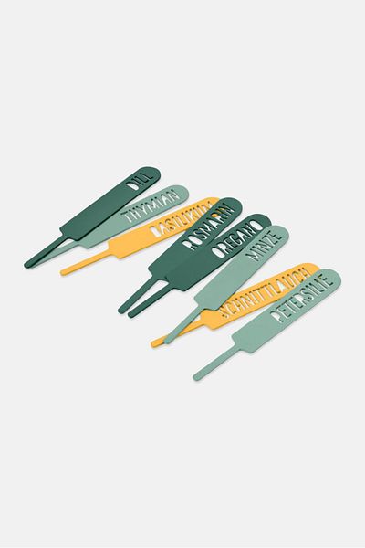 Tchibo 8 Pieces Stainless Herb Sign Yellow