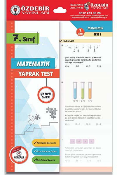 Özde Bir Yayınları Özdebir 7.sınıf Matematik Yaprak Test