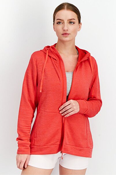 Tchibo سويت شيرت نسائي بغطاء رأس ورباط، وردي غامق