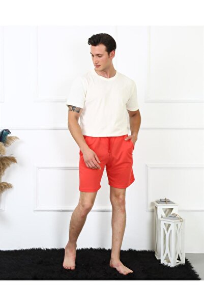 Mestore Moda Çizgi Men's Lacoste Coral Shorts 27487