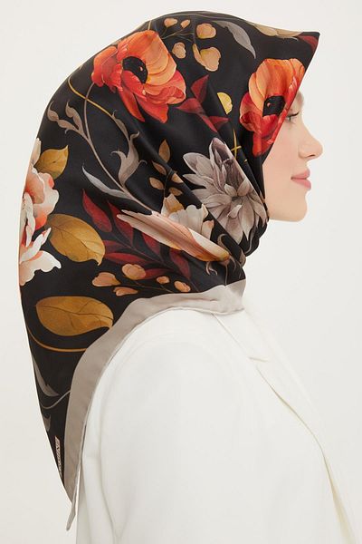 Armine Sport Twill Scarf - 8740-06 Μαύρο Πλακάκι