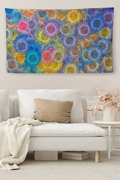 N NOXXO Tapiserie de perete de calitate, cu aspect de pictură abstractă în ulei, pentru tapiserie de perete - 4020