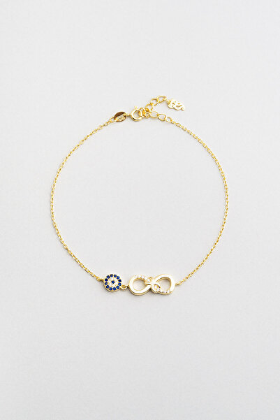 So CHIC... Sonsuzluk 18 Ayar Sarı Altın Kaplama 24 Cm Gümüş Hal Hal